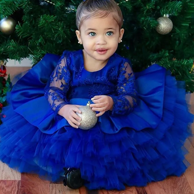 New-Blue-Cute-Flower-Girl-Dresses-2018-Little-Princess-Ball-Gown-Long-Sleeves-Kids-Toddler-First (1)