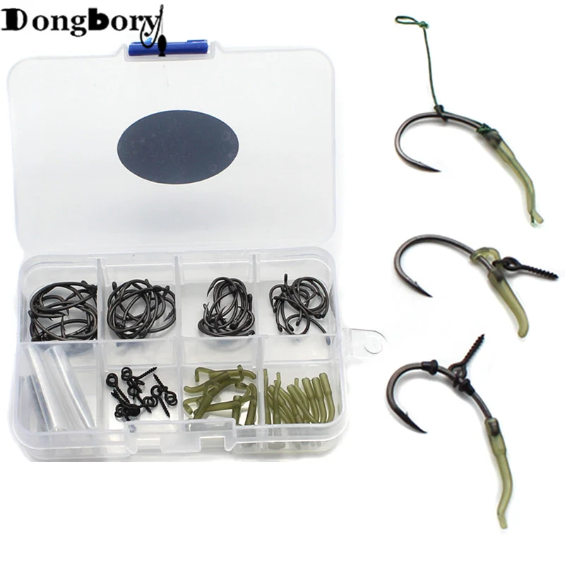 100pcs Rubber Carp Rig Ring Tackle Stops Assorted Fishing Beads Accessories