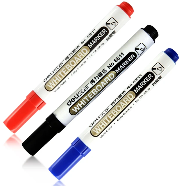 10 Pcs/Box Erasable Water Based Dry Erase Marker Whiteboard Marker Pen