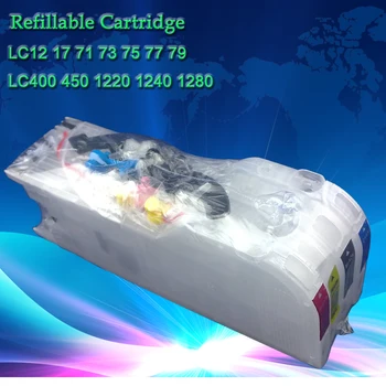 

XIMO 5 sets of large size Refillable inkjet cartridge for LC1220 LC1240 LC1280,LC40 LC73 LC77,LC71 LC75 LC79,LC12 LC17,LC40 etc.