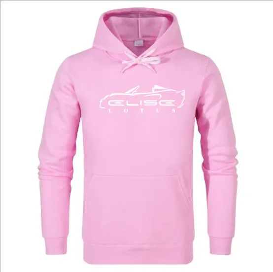 Подробная информация о Lotus Elise S2 Вдохновленный Классический автомобиль толстовки - Цвет: Розовый
