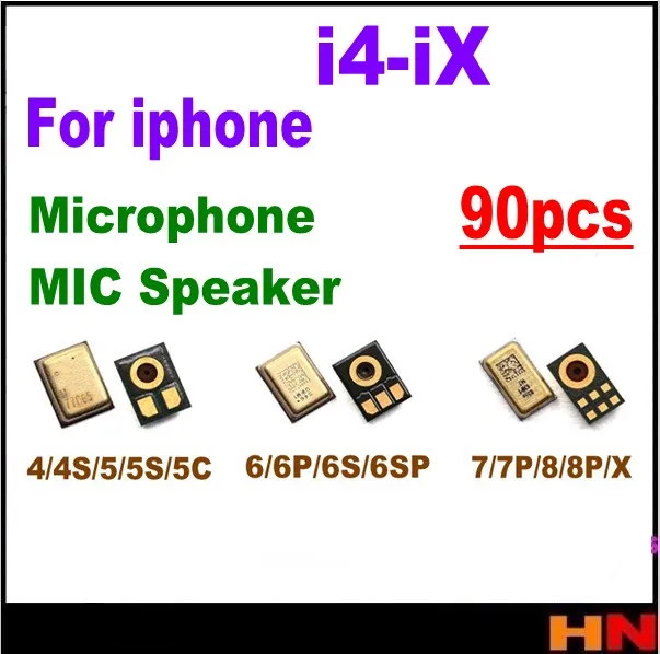 90pcs wholesale Microphone internal MIC Speaker For iPhone 4 4S 5 5G 5S 5C SE 6 6S 7 8 X Plus 5.5&quot Replacement Parts | Мобильные