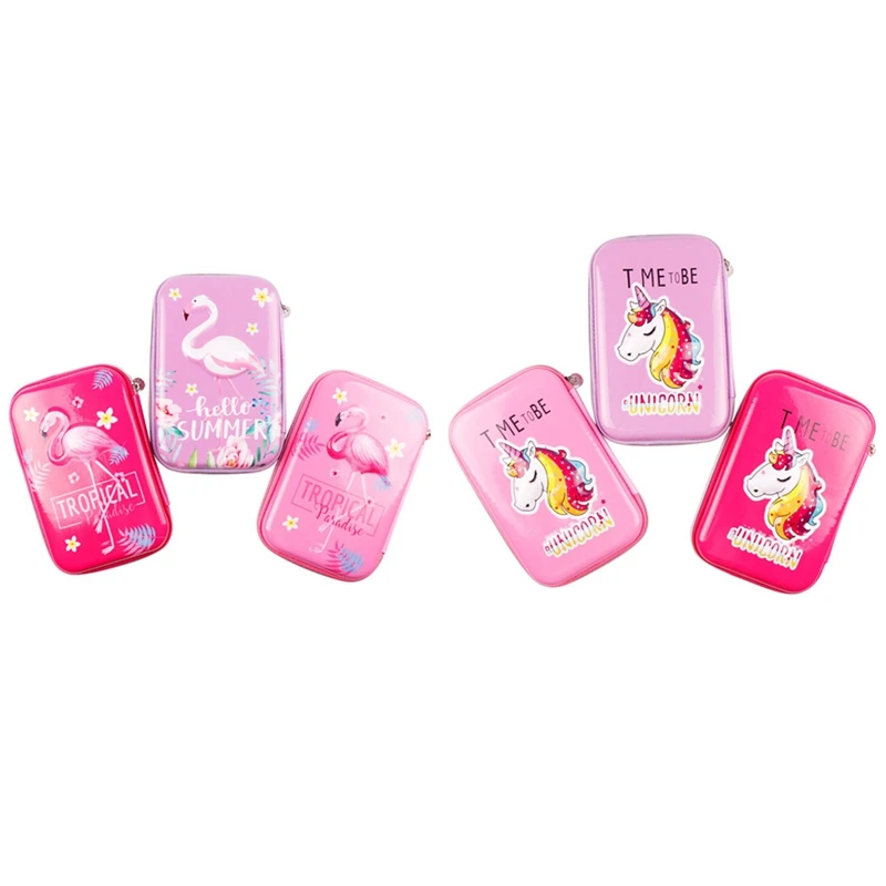 

Cute Unicorn School Pencil Case 3D EVA Stationery Pencilcase For Girls Boy Pen Bag Large Box Pouch Stationery
