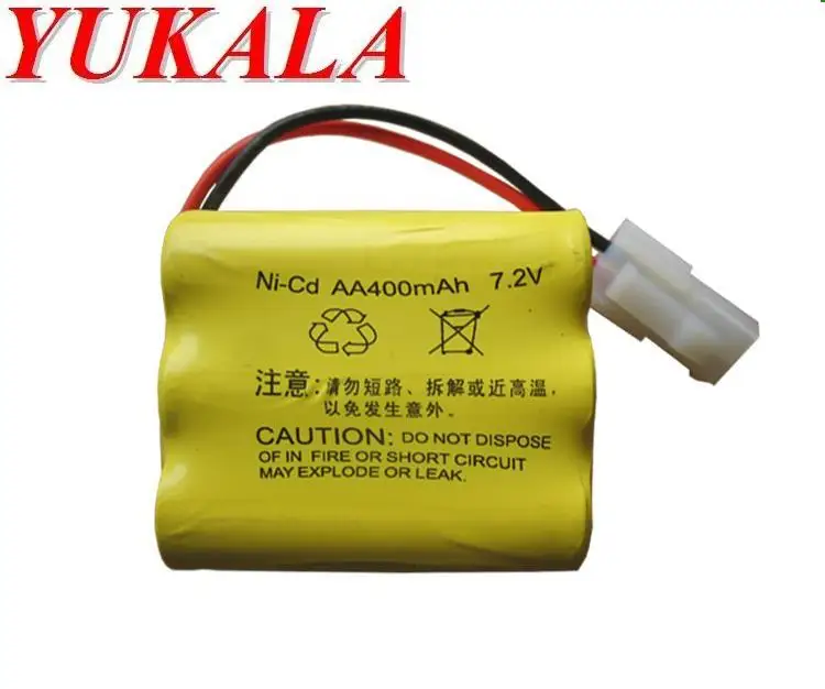 YUKALA 7.2V 400mAh Ni-CD AA battery for RC Truck/ HQ510 HQ513 HQ523RC car/ RC boat /RC tank free shipping