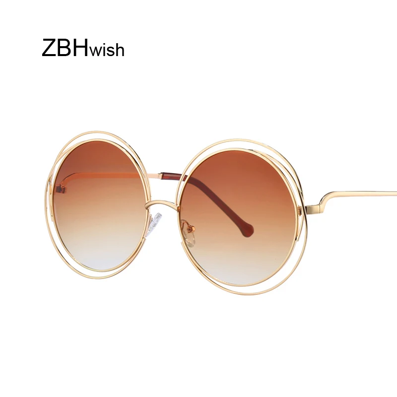

Oversized Round Sunglasses Women Brand Designer Vintage Retro Female Sun Glasses For Women High Quality Mirror Ladies Sunglass