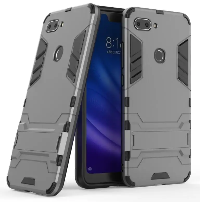 Por Xiao mi 8 SE caso de silicona híbrido PC