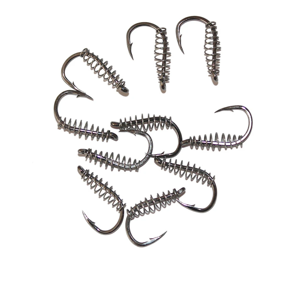 Peche 10pcs/lot Spring Fishing Hooks Stainless Steel Barbed Swivel Explosion Hooks Jig for Carp Fly Fishing Pesca Fishhooks Peche 10pcs/lot Spring Fishing Hooks Stainless Steel Barbed Swivel Explosion Hooks Jig for Carp Fly Fishing Pesca Fishhooks