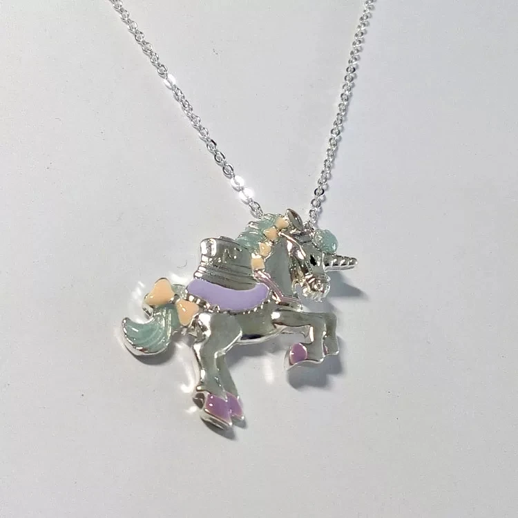 

Silver Unicorn Tianma pendant short women's Necklace