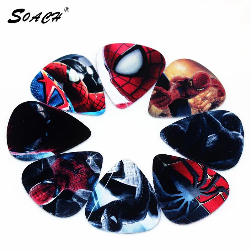 

SOACH 10pcs/Lot 0.71mm thickness guitar strap guitarra parts Cool Multi-pattern guitar Accessories ukulele/Guitar picks
