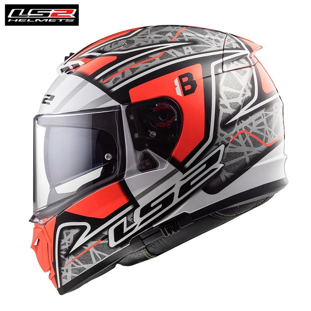 * Бесплатная пинлок LS2 FF390 выключатель HECTOR BARBERA Полный мотоциклетный шлем для