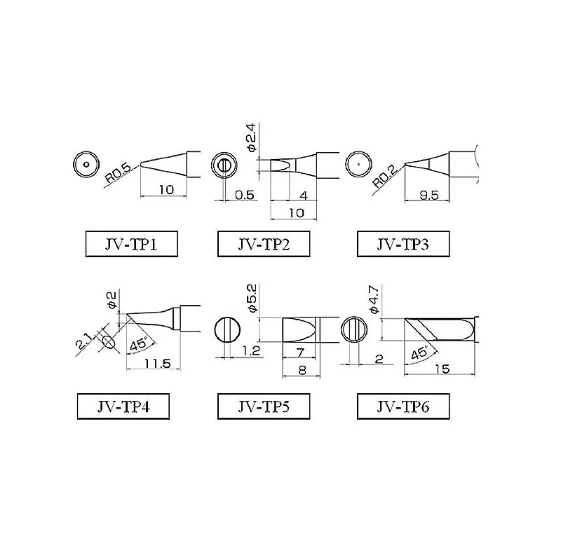 iSolder iron tips (5)