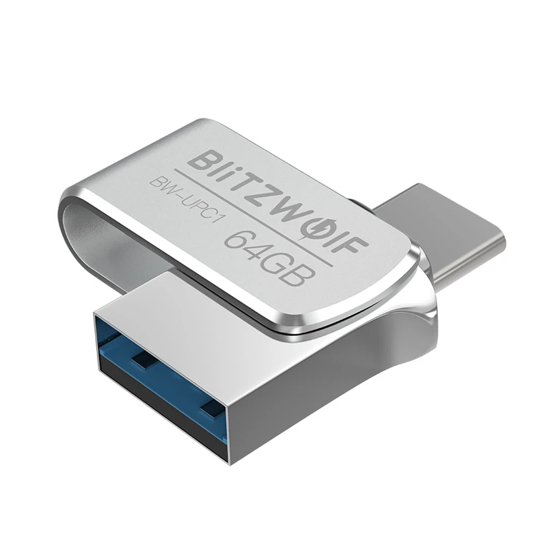  BlitzWolf BW-UPC1 2-in-1 Type-C USB 3.0 Aluminium Alloy 16GB 32GB 64GB OTG USB Flash Drive External