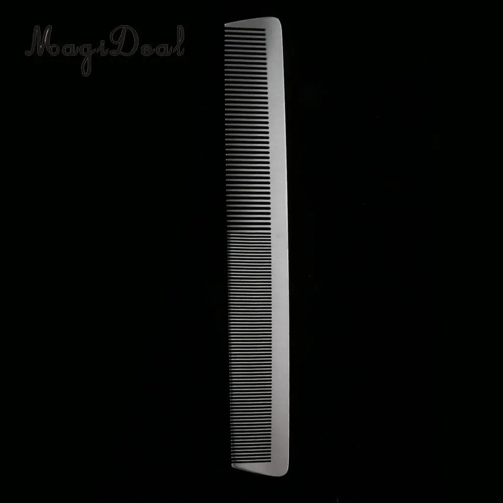 Stainless Steel Salon Barber Hairstyling Hairdressing Heat Resistant Hair Cutting Tool Antistatic Comb Cutting Comb Hairbrush 