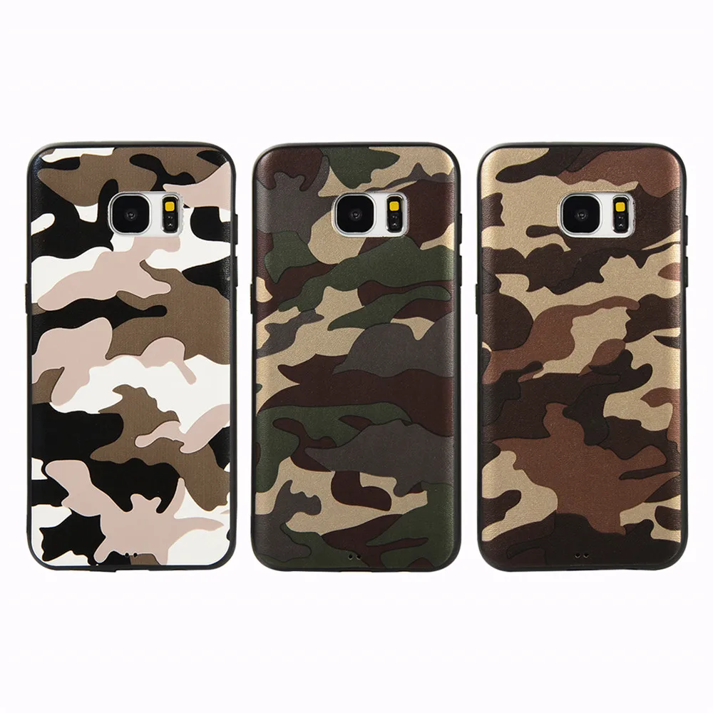 Camo Cover For Samsung Galaxy S7 Edge Silicone Green Desert Camouflage