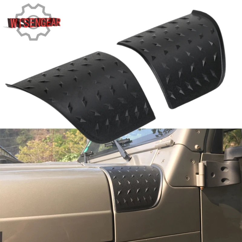 WISENGEAR Black Diamond Plate Corner Cover Body Armor Guards For Jeep