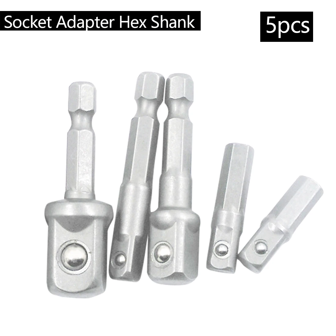 

5Pcs 1/4 3/8 1/2 Hex Shank Drive Power Drill Bit Socket Wrench Adapter Electric Screwdriver Handle Extension Bit Adaptor Set