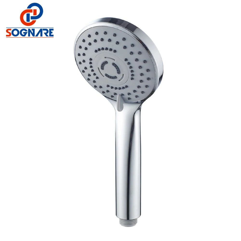 

SOGNARE Chrome Hand Shower Head 3 Function Chuveiro Douchekop Mist Showerheads Three Water Round Handheld Shower Hand Sprayer