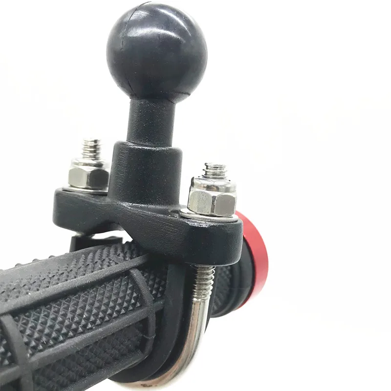 U Bolt Motorcycle Bike Handlebar Rail Mount Base w/ 1" Inch Ball for Go
