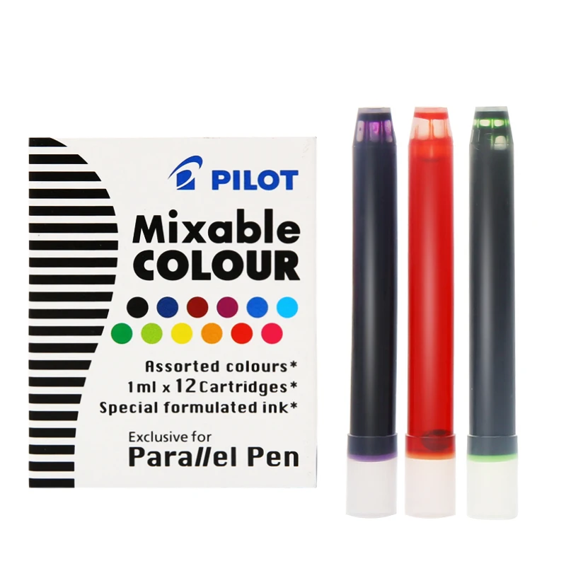 Pilot art ручка параллельная ручка 12 цветов чернила sac картриджи ICP3 IRFP 6S черный синий красный brwon желтый зеленый 6/12 штук