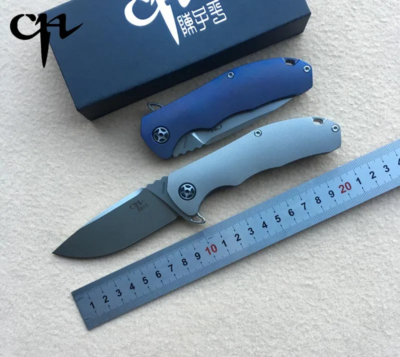 

NEW CH3504 Flipper folding knife S35VN Blade ball bearings TC4 Titanium handle camping hunting pocket fruit Knives EDC tools