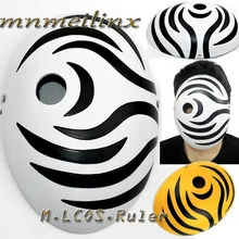 Популярное Аниме Наруто ниндзя Акацуки Тоби Обито Учиха Стиль Косплей костюмная Маска Косплей Мадара аксессуары смола свободный размер