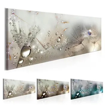 

Modern Wall Art Transparent Flower with Drop of Water Canvas Painting Picture Bedroom Decoration Poster Home Decor