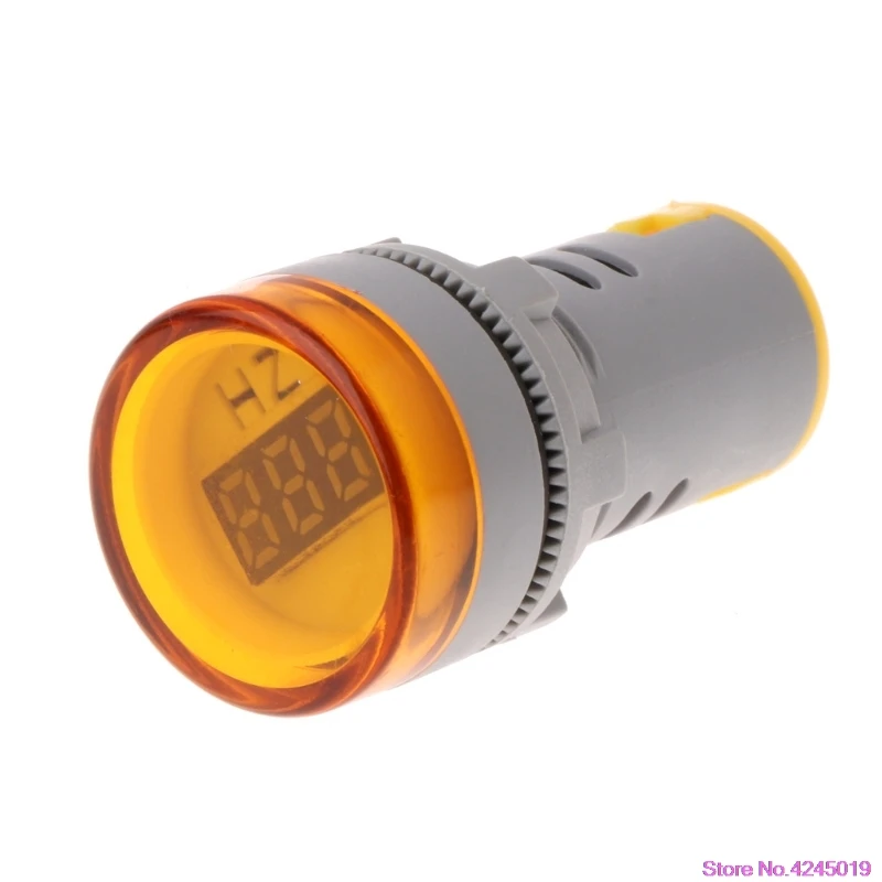 22 мм Герц AC частотомер светодиодный цифровой дисплей Индикатор сигнальная лампа