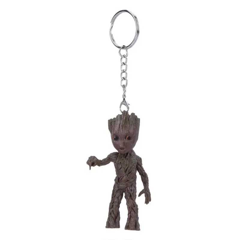 Baby Groot фигурки, игрушка, брелок для ключей, украшение для дома, Милая модель, игрушка для детей, мультяшное дерево, человек, брелок, Автомобильный подвесной декор, брелок - Цвет: 10