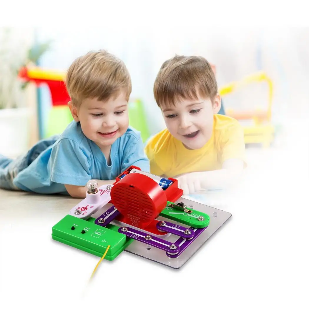 

Children Electronic Discovery Kit DIY Science Circuit 4-8 years old Button Colorful Experiment Kit Toys