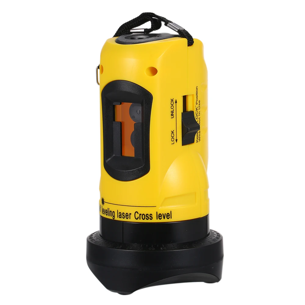 Household 2 Lines Cross Laser Level With 360° Rotary & Adjustable Base N7I1 