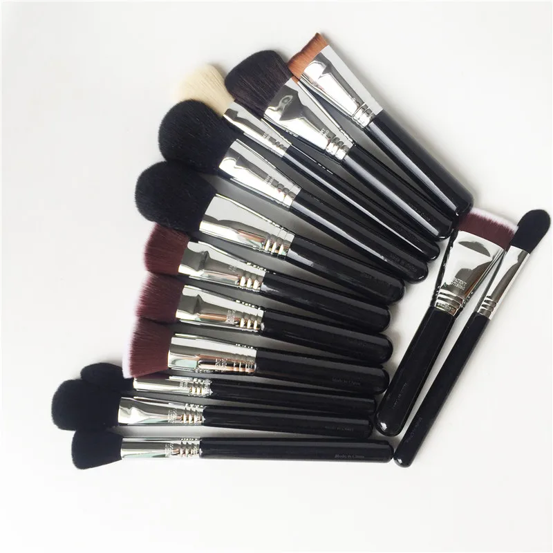 

Si-SERIES FACE BRUSHES - Powder Blush Contour Highlighter Concealer Kabuki - High Quality Synthetic Makeup Brushes blender Tool