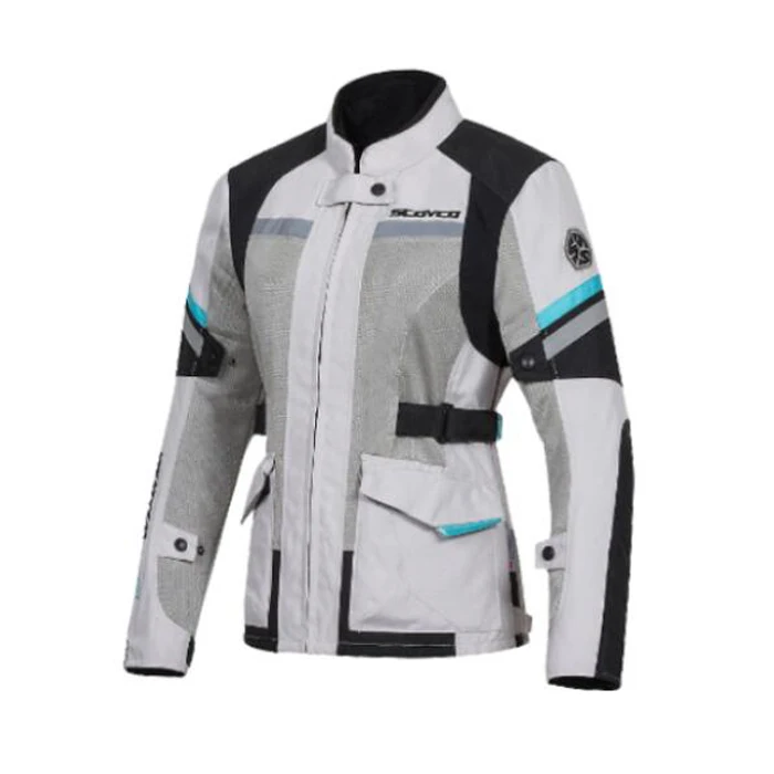 SCOYCO, летняя мотоциклетная куртка, Мужская куртка для мотокросса, дышащая, отражающая, Chaqueta, мотоциклетная, CE защита - Цвет: JK60W Blue Jacket