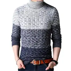Тан Прохладный 2018 новый зимний свитер Для мужчин трикотажные свитеры с длинными рукавами в стиле пэчворк тепло утепленные свитера 233