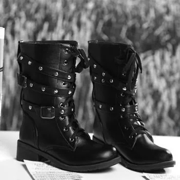 

cosoplay boots sapatos femininos 2017 rivet platform handsome martin women motorcycle autumn Women Boots