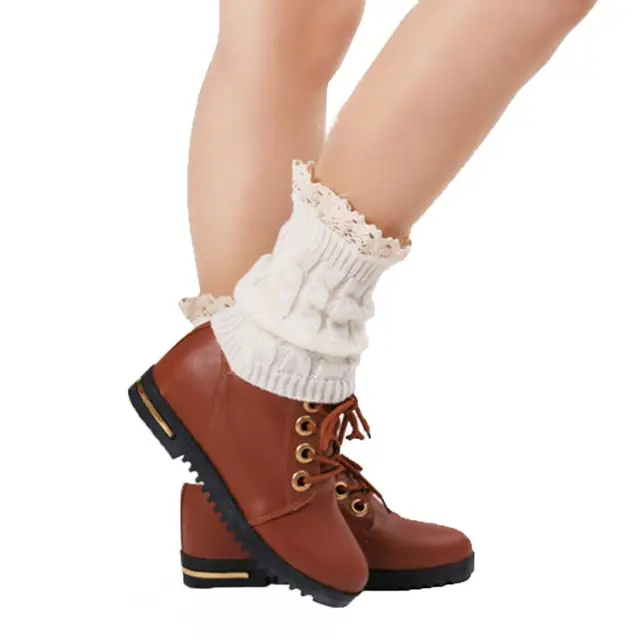 8 colors plus size short lace socks knitting leg warmers boot cover plus size leg warmers