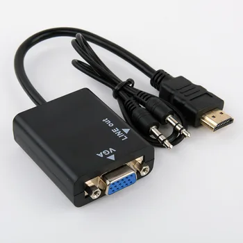 

Hot Sale HDMI Male to VGA Female Converter Adapter 1080P Digital to Analog Video Audio