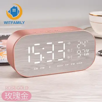 

Mini LED Display Digital Table temperature Alarm Clock Multifunction Intelligent Wireless Bluetooth Clock with Speakers Home