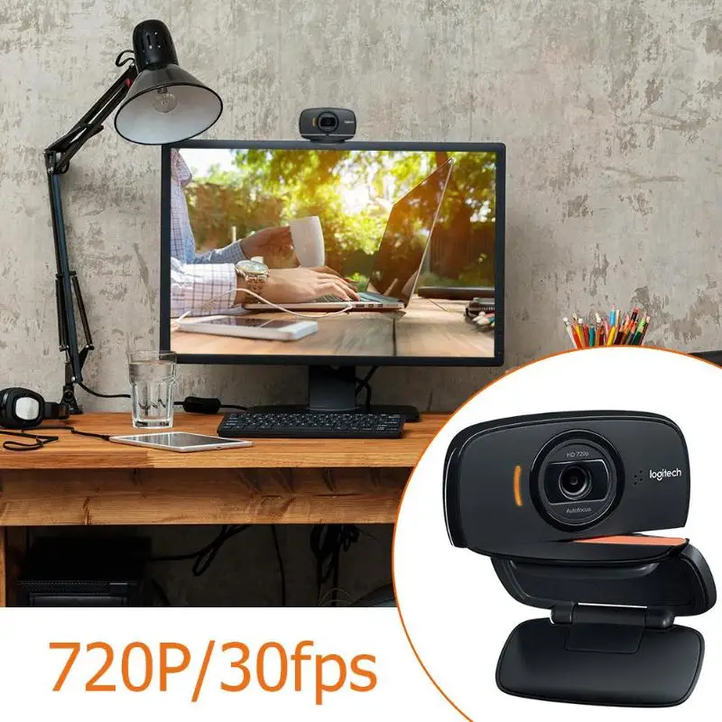 Веб-камера logitech C525 HD, портативная, вращающаяся на 360 p, 720 p, 8 мегапикселей, видео с автофокусом, USB, веб-камера для Skype, Google Hangouts