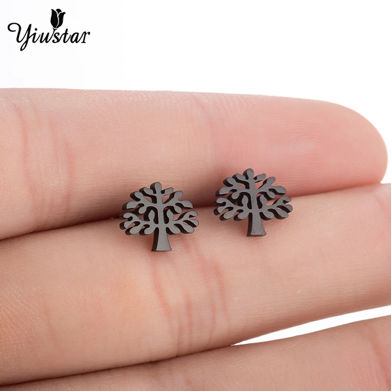 Yiustar New Fashion Beautiful Cute Unique leaf Earrings Exquisite Graceful Charm Plant Studs Ear Jewelry For Women Birthday Gift
