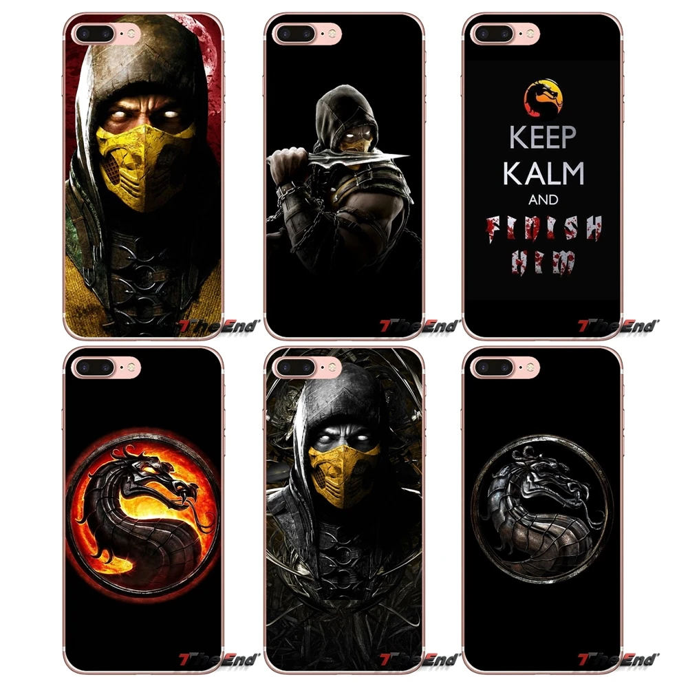 Скорпион в Mortal Kombat X маска логотип для HTC U11 One M7 M8 A9 M10 E9 Desire 630 530 626 628 816 820 Motorola G G2 G3