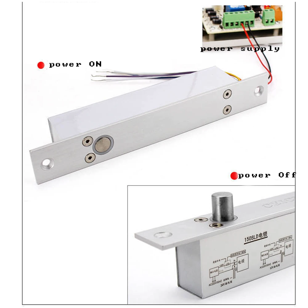 D12V DC Fail Safe NO узкий тип дверной электрический замок для контроля доступа силовые замки безопасности безопасно