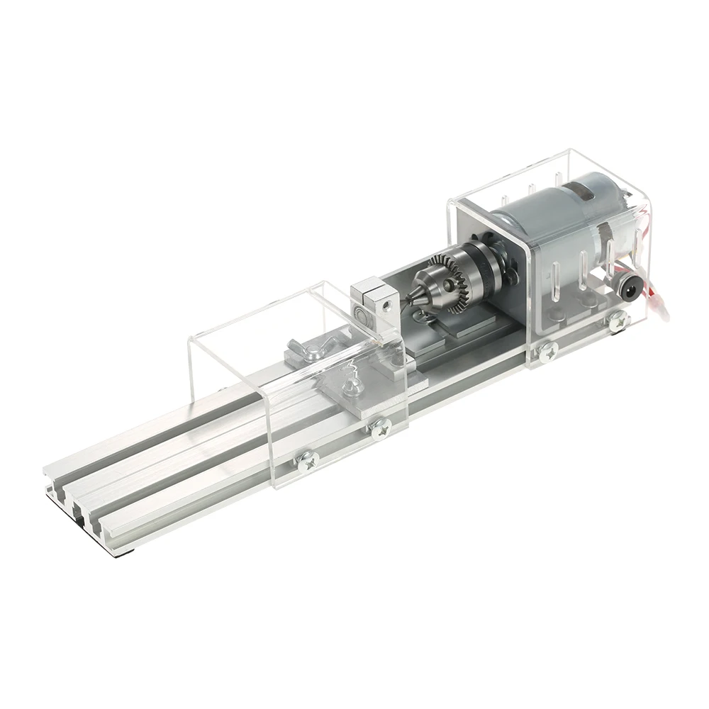 

100W cnc Mini lathe machine tools DIY Woodworking Buddha Pearl Grinding Polishing Beads Wood lathe Drill Rotary Tool 12-24VDC
