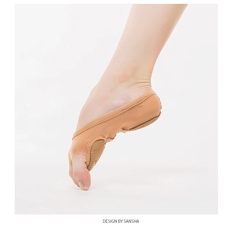 Sansha балетные танцевальные протекторы для Ног Эластичные сетчатые раздельные кожаные стринги для ног выбирайте размер в соответствии с длиной стопы MD6