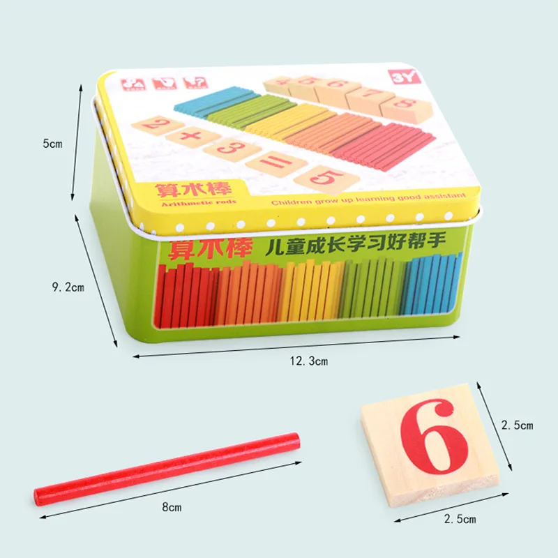128Pcs Counting Bar Funny Kids Educational Game Wooden Math Number Counter Early Learning With Box Toy For Baby Children TK0201 128Pcs Counting Bar Funny Kids Educational Game Wooden Math Number Counter Early Learning With Box Toy For Baby Children TK0201