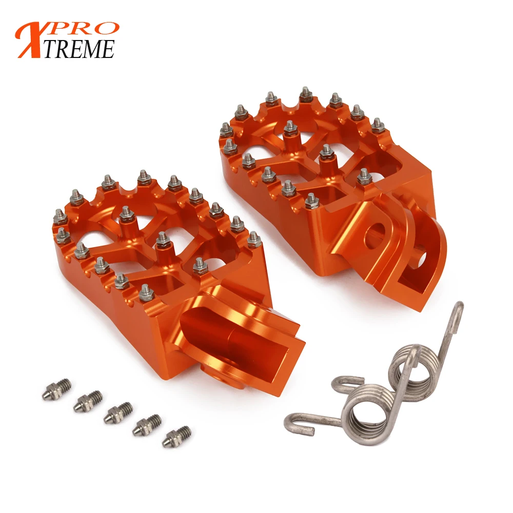 Оранжевые подножки с ЧПУ педали для KTM EXC SX SXF XC XCW XCF EXCF EXCW XCFW MX шесть дней 65 85 125 200 250