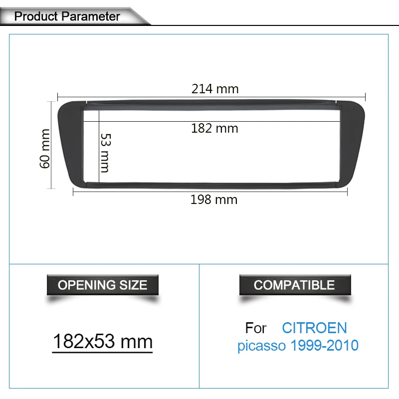 Одна Din Автомобильная Радио панель для CITROEN Xsara Picasso 1999-2010 головное устройство Dash Facia Frame Surround Trim установочный комплект