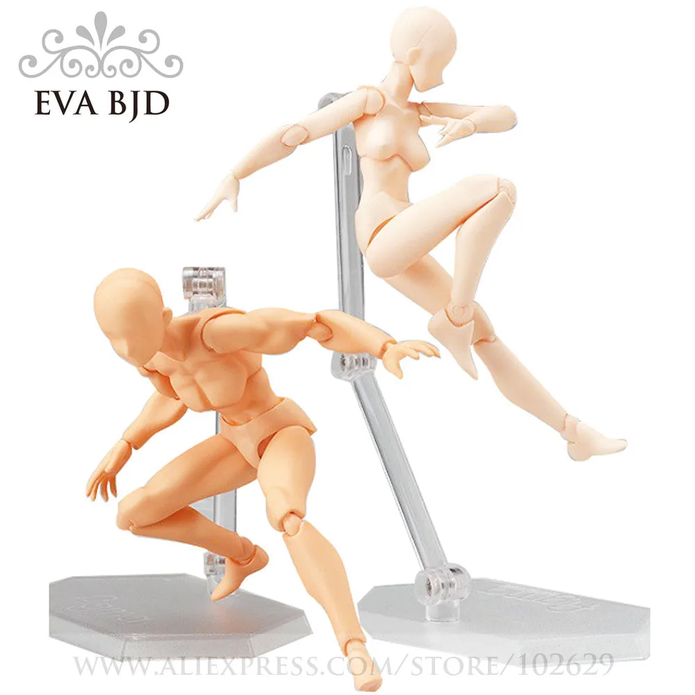 

1/12 12cm EVA BJD body art model PVC Action Figure Collectible Model figurine Mannequin Sketch Draw hot for kids Children