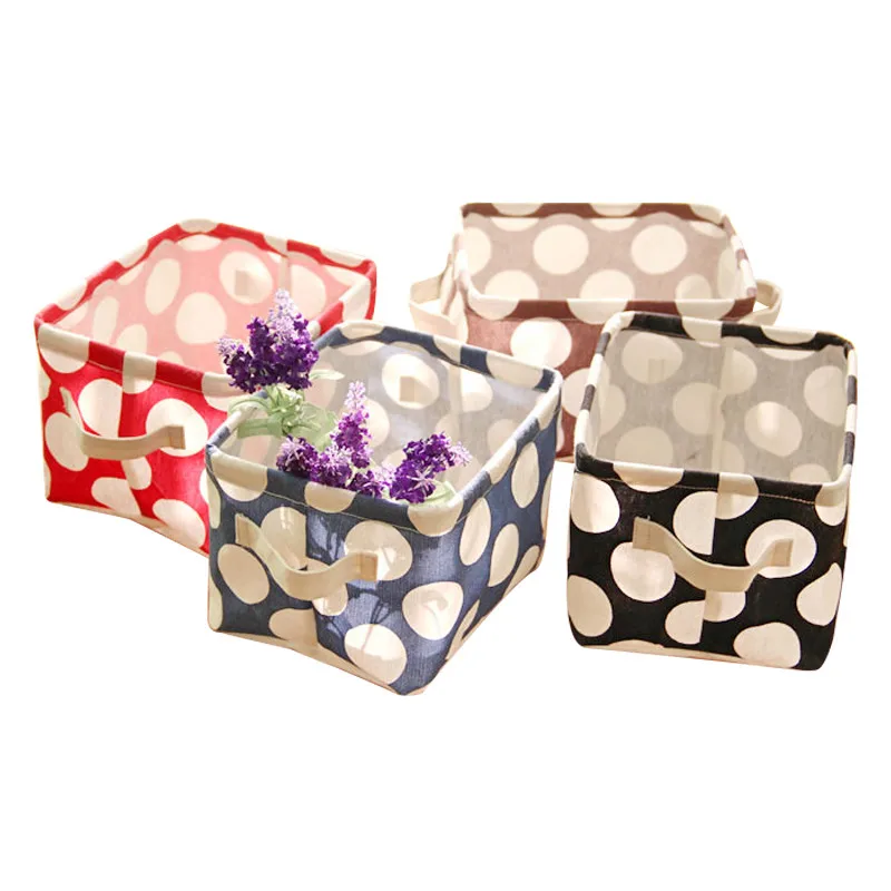 

Home Folding Storage Basket Make Up Brush Cosmetic Liquid Storage Box Non-Woven Office Bedroom Desk Storage Boxes