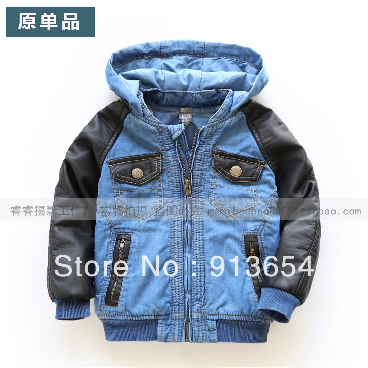 

Free shipping new 2016 spring autumn baby clothing children hoodies denim jacket casual baby outerwear baby boy denim coat