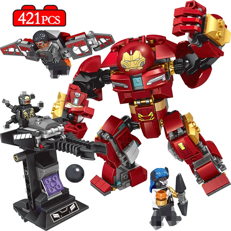 

Super Hero Series Building Blocks LegoINGLYS Marvel Iron Man Mech Avengers Infinity War Modle Mini Action Figures Bricks Toys